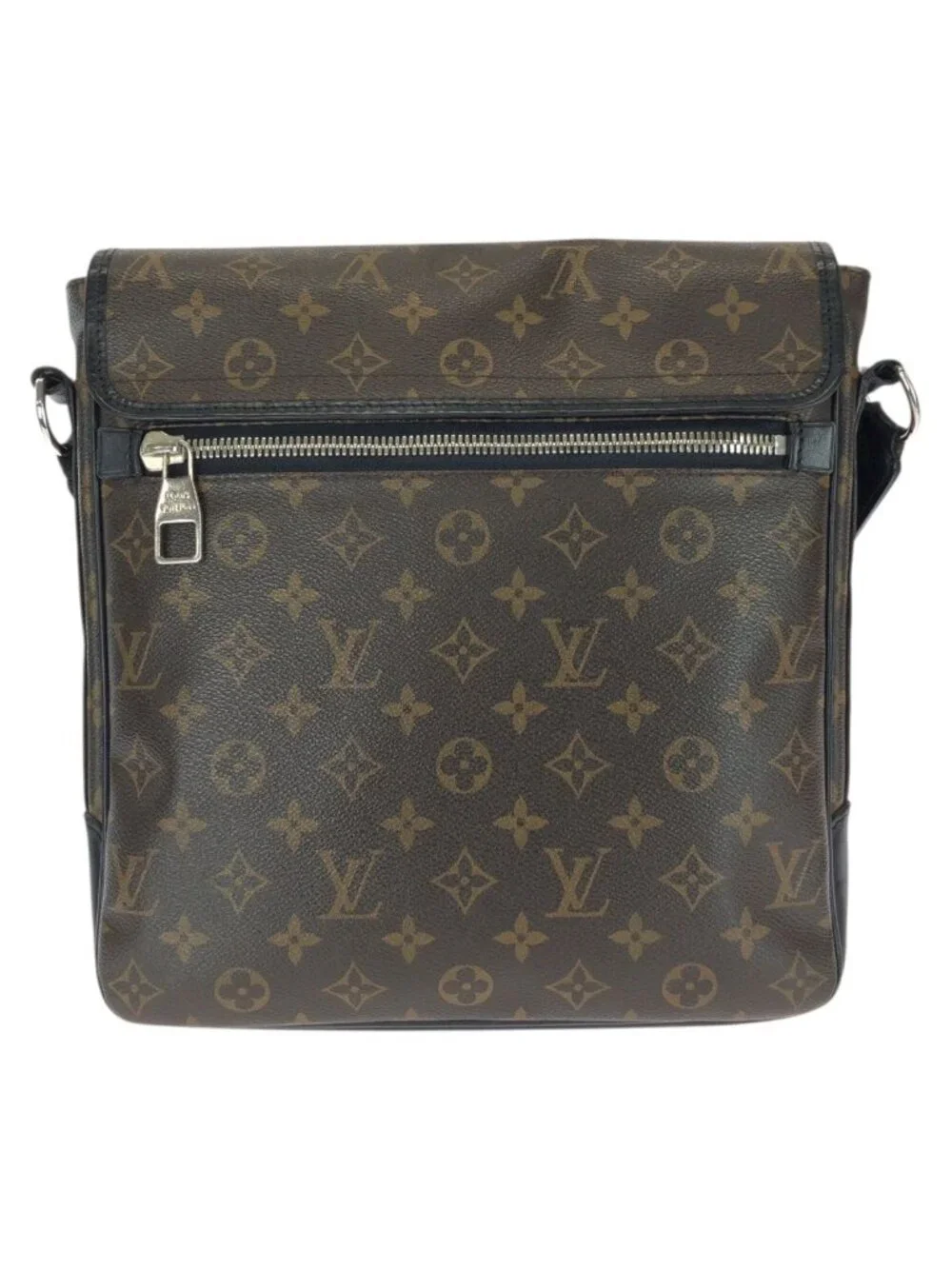 Louis Vuitton Monogram Macassar Bus MM Brown Dark Silver Shoulder
